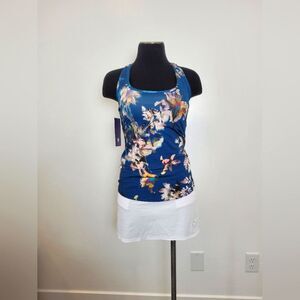 NEW Hapari Set Tennis Skirt Halter Top Floral Beach Golf Cruise UPF 50 Small